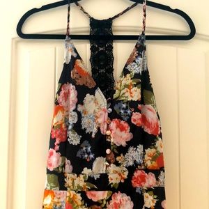 Forever 21 Black Floral Maxi Dress - Only worn once!